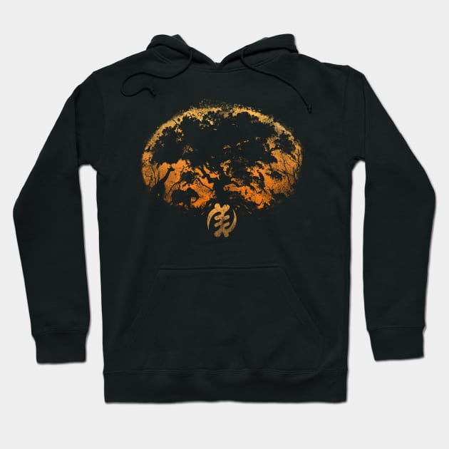 Tree of African Animals Hoodie by Area31Studios